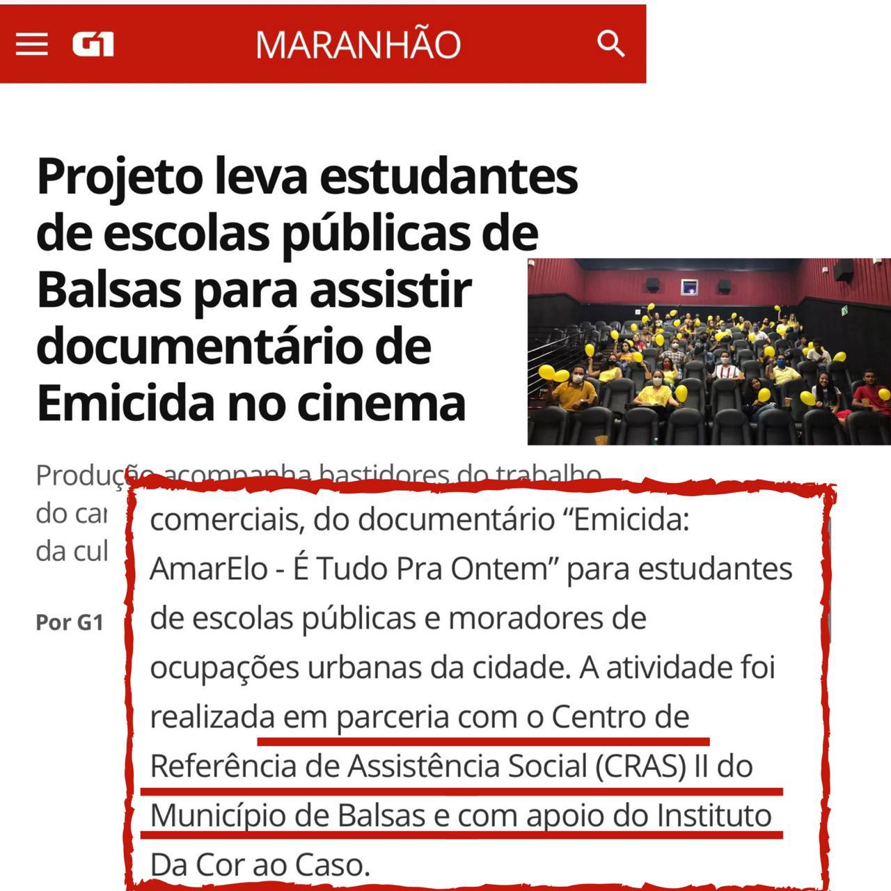 Cartaz do 1º Festival de Cultura da Unidade Prisional de Ressocialização de Balsas